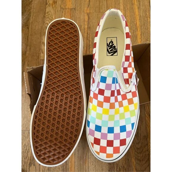 Vans Classic Slip On Multi Color Checkerboard - Picture 2 of 7